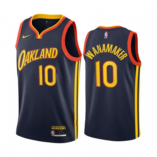 Bradley Wanamaker Golden State Warriors 2020-21 Navy City Jersey 2020 Trade