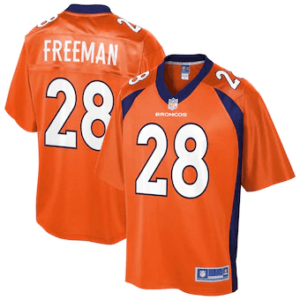 Royce Freeman Denver Broncos Nfl Pro Line Primary Player Team Orange 3D Jersey