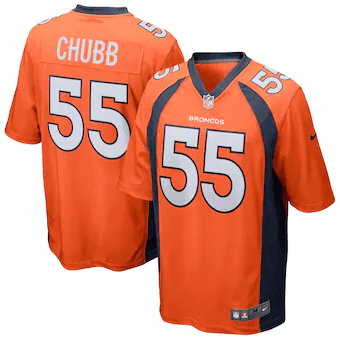 Bradley Chubb Denver Broncos Game Orange 3D Jersey