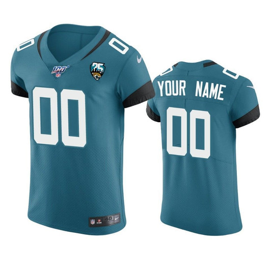 Jacksonville Jaguars Custom Teal 25Th Season Vapor Elite 3D Jersey