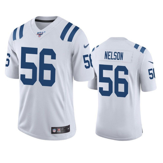 Indianapolis Colts Quenton Nelson White 100Th Season Vapor Limited 3D Jersey