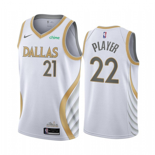 2021-22 Dallas Mavericks Nba 75Th Anniversary White Jersey