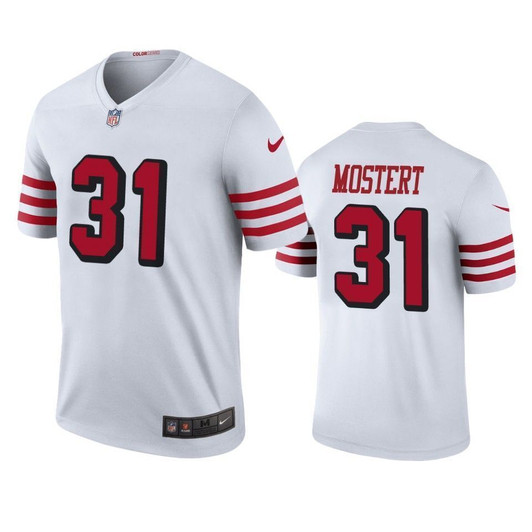 San Francisco 49Ers Raheem Mostert White Color Rush Legend 3D Jersey