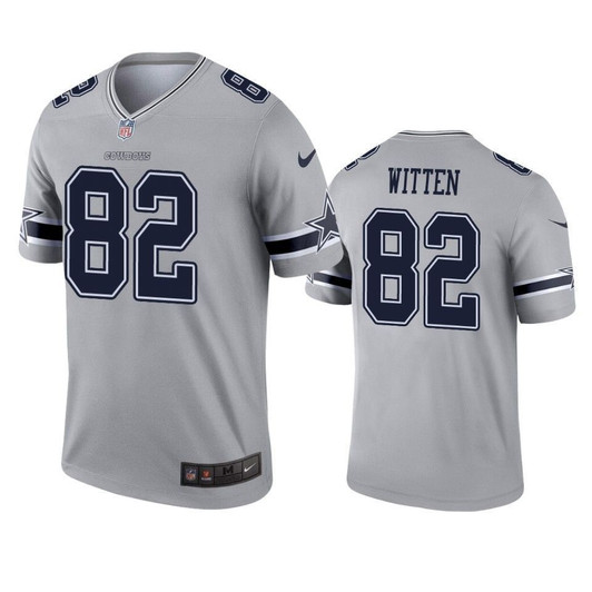 Dallas Cowboys Jason Witten Gray Inverted Legend 3D Jersey