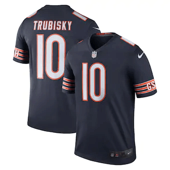 Mitchell Trubisky Chicago Bears Color Rush Legend Navy 3D Jersey