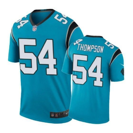 Carolina Panthers 54 Shaq Thompson Color Rush Blue 3D Jersey
