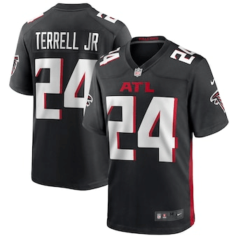 A.J. Terrell Atlanta Falcons 2021 Nfl Draft First Round Pick Game Black 3D Jersey