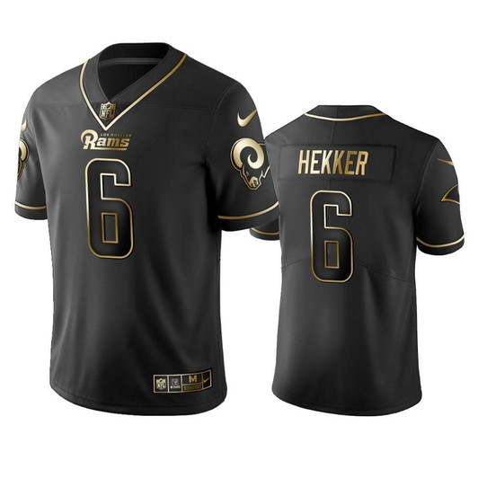 Los Angeles Rams Johnny Hekker Black Golden Edition 2021 Vapor Untouchable Limited Mens 3D Jersey