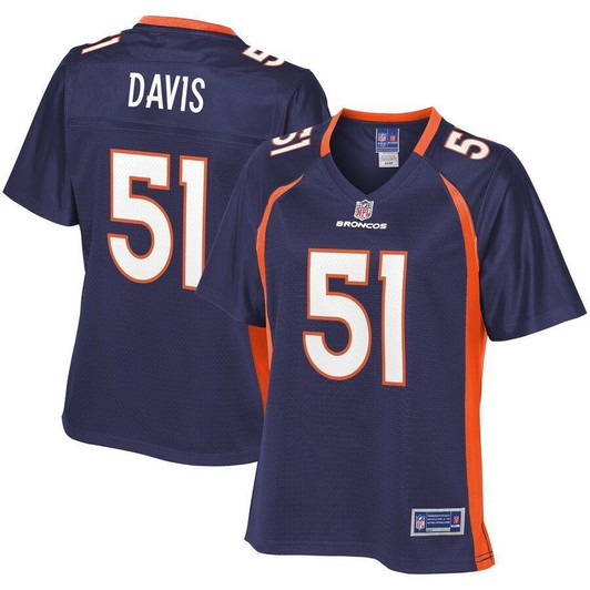 Todd Davis Denver Broncos Nfl Pro Line Woalternate Player Navy 3D Jersey