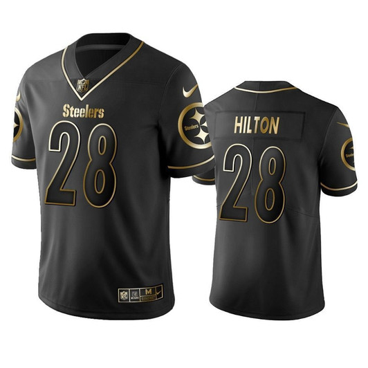Pittsburgh Steelers Mike Hilton Black Golden Edition 2021 Vapor Untouchable Limited Mens 3D Jersey