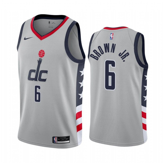 Washington Wizards Troy Brown Jr. #6 Gray 2020-21 City Edition Jersey