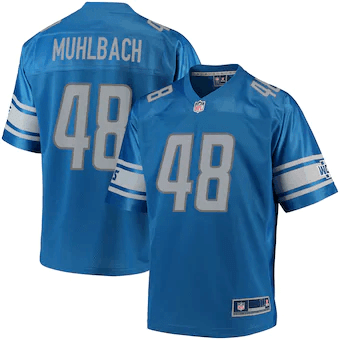Don Muhlbach Detroit Lions Nfl Pro Line Team Color Player Blue 3D Jersey