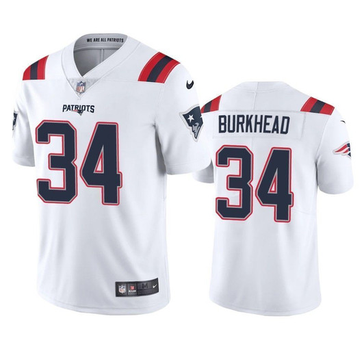 New England Patriots Rex Burkhead White 2021 Vapor Limited Mens 3D Jersey