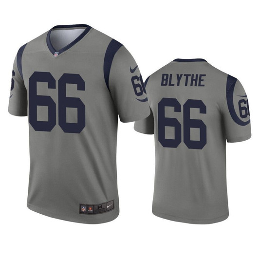 Los Angeles Rams Austin Blythe Gray Inverted Legend 3D Jersey