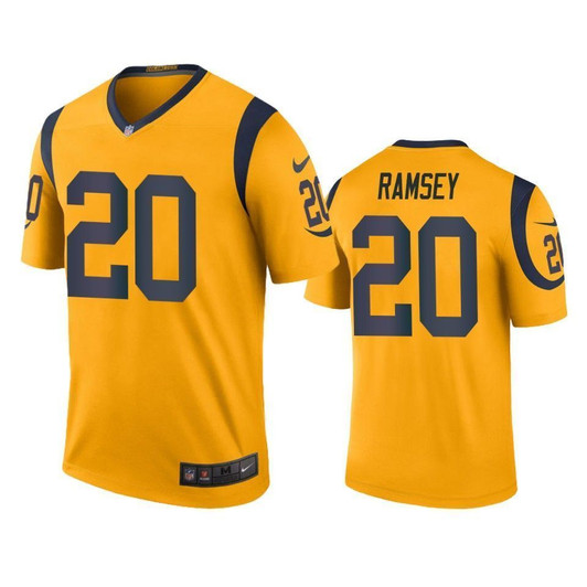 Los Angeles Rams Jalen Ramsey Gold Color Rush Legend 3D Jersey