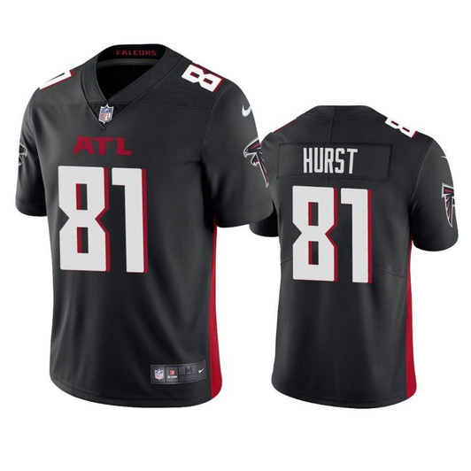 Atlanta Falcons Hayden Hurst Black 2021 Vapor Limited Mens 3D Jersey
