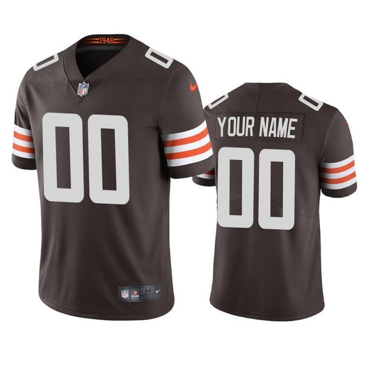 Cleveland Browns Custom Brown 2021 Vapor Limited Mens 3D Jersey
