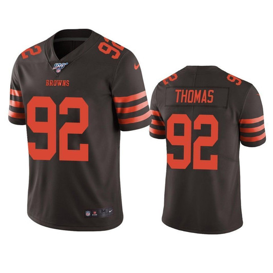 Cleveland Browns Chad Thomas Brown 100Th Season Color Rush Limited 3D Jersey
