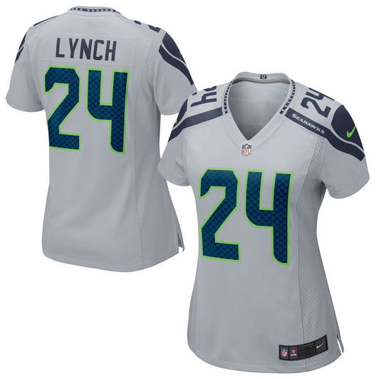 Marshawn Lynch Seattle Seahawks Wogame Gray 3D Jersey