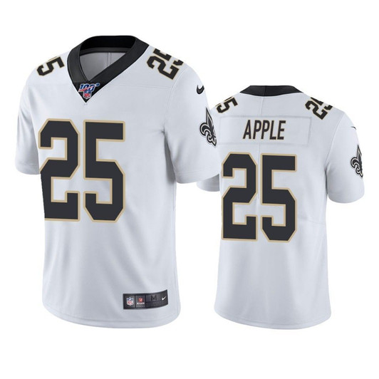 New Orleans Saints Eli Apple White 100Th Season Vapor Limited 3D Jersey