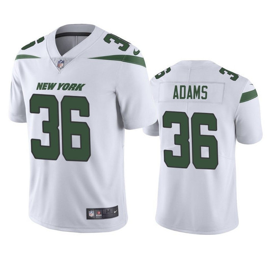 New York Jets Josh Adams White Vapor Limited 3D Jersey