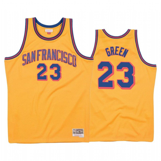 Draymond Green Golden State Warriors 1962-63 Gold Hardwood Classics #23 Jersey