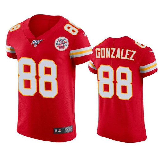Kansas City Chiefs Tony Gonzalez Red 100Th Season Vapor Elite 3D Jersey