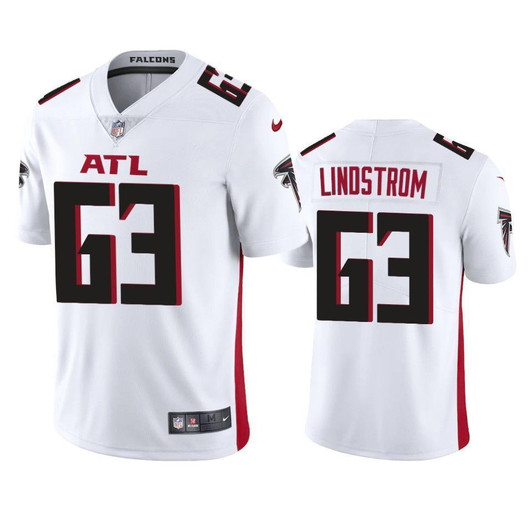 Atlanta Falcons Chris Lindstrom White 2021 Vapor Limited Mens 3D Jersey
