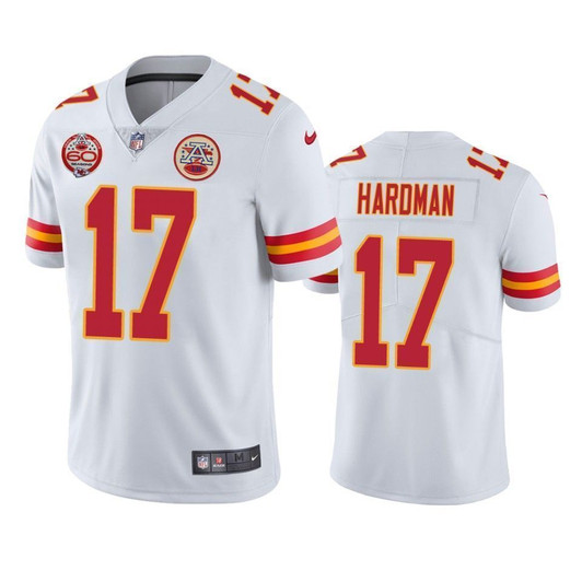Kansas City Chiefs Mecole Hardman White 60Th Anniversary Vapor Limited 3D Jersey