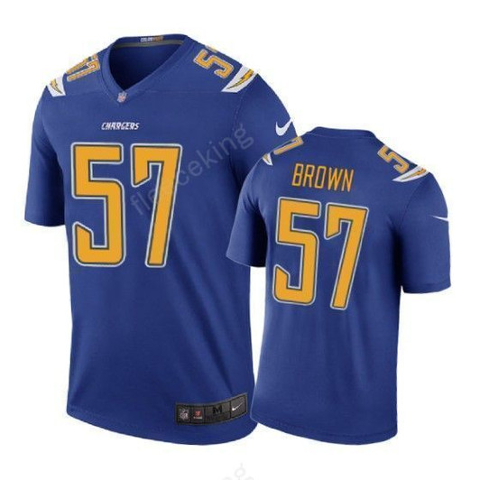 Los Angeles Chargers 57 Jatavis Brown Color Rush Royal 3D Jersey