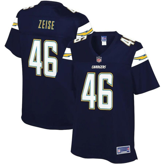 Elijah Zeise Los Angeles Chargers Nfl Pro Line Woteam Player Navy 3D Jersey