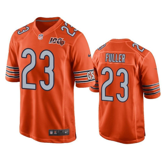 Chicago Bears Kyle Fuller Orange 100Th Season Game Mens 3D Jersey