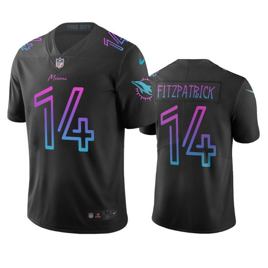 Ryan Fitzpatrick Miami Dolphins Black City Edition Vapor Limited 3D Jersey
