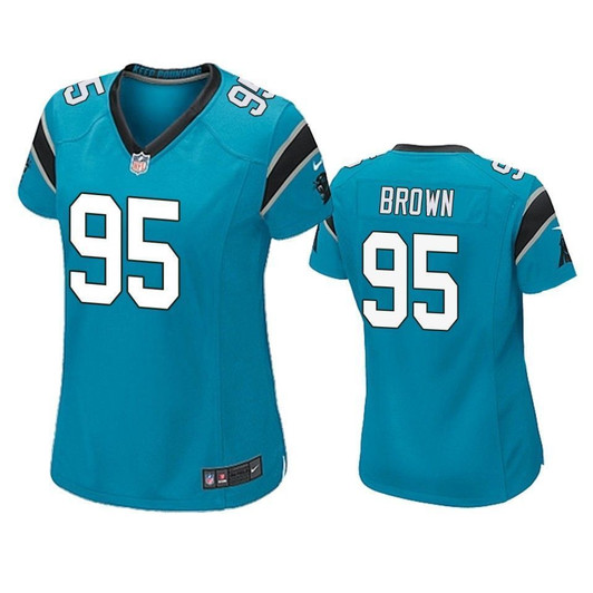 Carolina Panthers Derrick Brown Blue 2021 Nfl Draft Game 3D Jersey