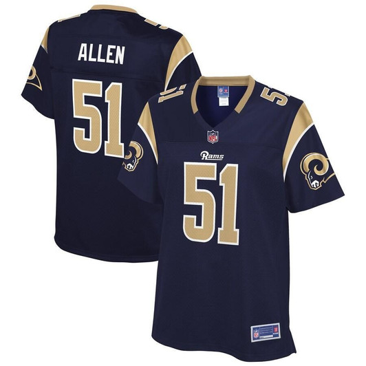 Dakota Allen Los Angeles Rams Nfl Pro Line Woteam Player Navy 3D Jersey