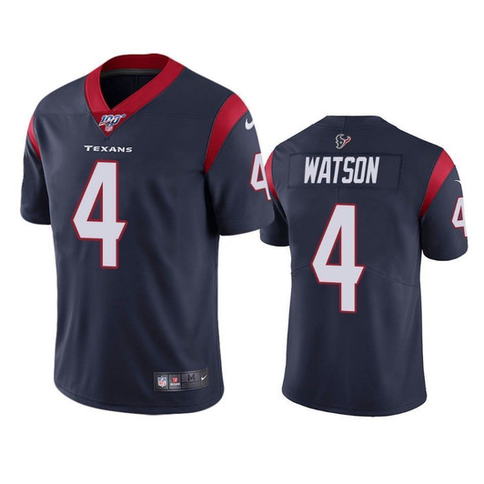 Houston Texans Deshaun Watson Navy 100Th Season Vapor Limited 3D Jersey