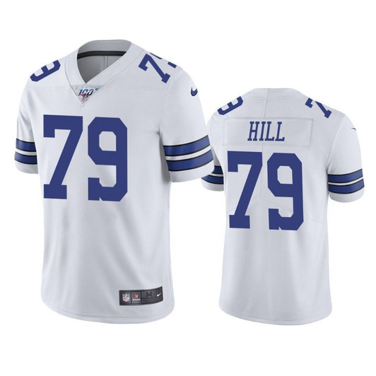 Dallas Cowboys Trysten Hill White 100Th Season Vapor Limited 3D Jersey