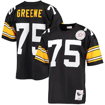 Joe Greene Pittsburgh Steelers Mitchell & Ness Throwback Black 3D Jersey