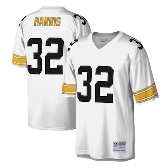 Franco Harris Pittsburgh Steelers Mitchell & Ness Legacy White 3D Jersey