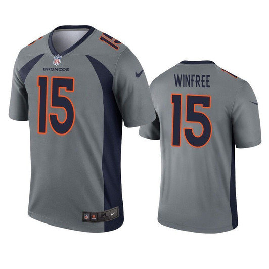 Denver Broncos Juwann Winfree Gray Inverted Legend 3D Jersey