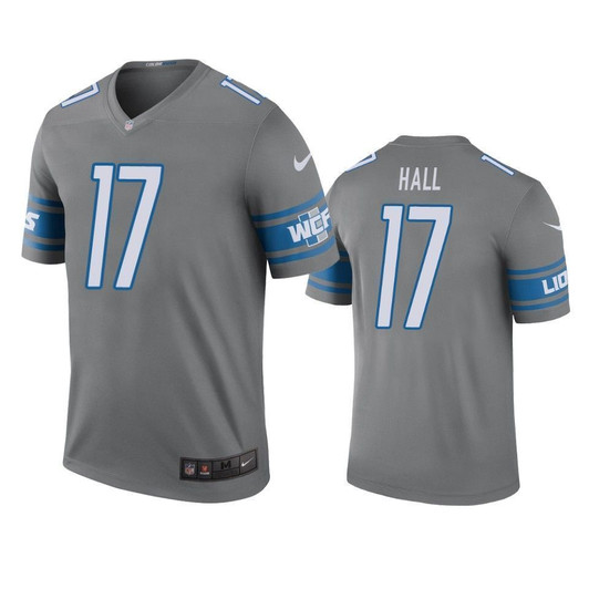 Detroit Lions Marvin Hall Steel Color Rush Legend 3D Jersey