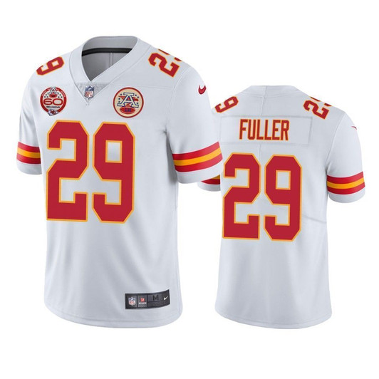 Kansas City Chiefs Kendall Fuller White 60Th Anniversary Vapor Limited 3D Jersey