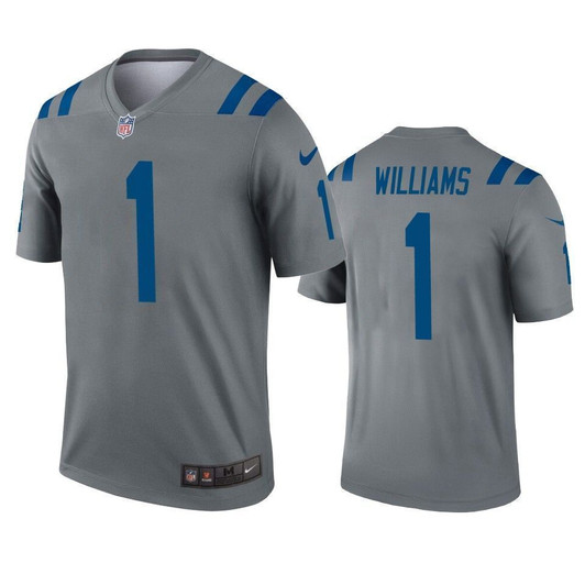 Indianapolis Colts Chad Williams Gray Inverted Legend 3D Jersey