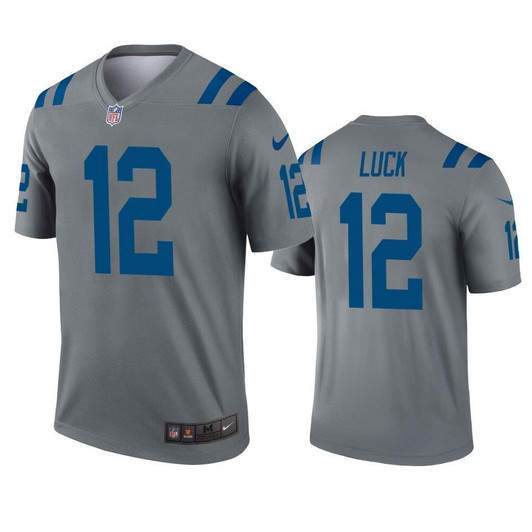 Indianapolis Colts Andrew Luck Gray Inverted Legend 3D Jersey