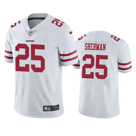 San Francisco 49Ers Richard Sherman White Vapor Limited 3D Jersey
