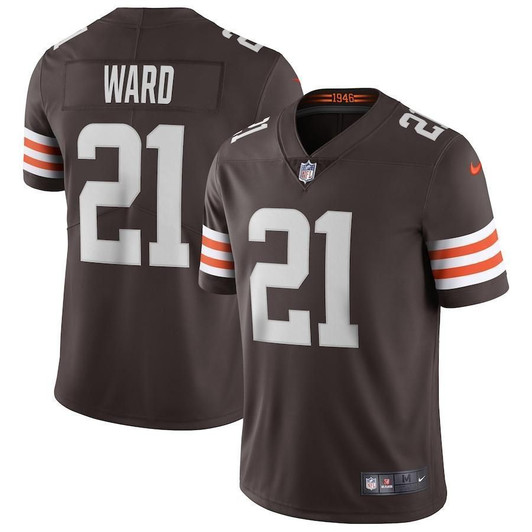 Cleveland Browns Denzel Ward Brown Vapor Limited 3D Jersey