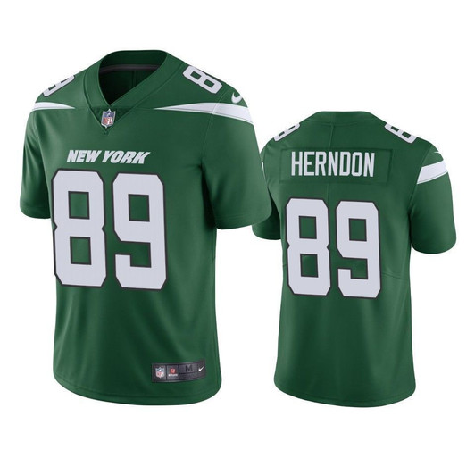 New York Jets 89 Chris Herndon Green Vapor Untouchable Limited Mens 3D Jersey