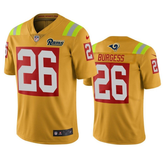 Los Angeles Rams Terrell Burgess Gold City Edition Vapor Limited 3D Jersey
