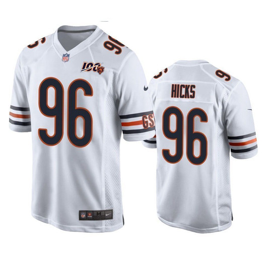 Chicago Bears Akiem Hicks White 100Th Season Game Men 3D Jersey