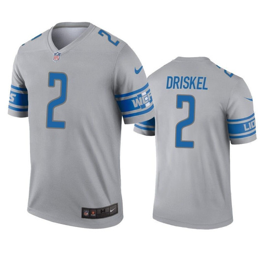 Detroit Lions Jeff Driskel Gray Inverted Legend 3D Jersey